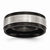Titanium Beveled Edge 8mm Black IP-plated Satin and Polished Wedding Band