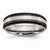 Titanium Beveled Edge 6mm Black IP-plated Polished & Satin Wedding Band
