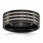 Titanium 8mm Black IP-plated Polished Wedding Band