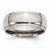 Titanium Ridged Edge 8mm Polished Wedding Band