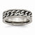Titanium 7mm Chain Inlay Brushed Wedding Band