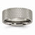 Titanium 8mm Brushed Patterned Flat Wedding Band