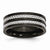 Titanium 8mm Black IP-plated with Carbon Fiber Inlay Polished Wedding Band