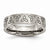 Titanium Flat Engraved Trinity Symbol Brushed 6mm Wedding Band