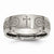 Titanium 8mm Laser Design Brushed Wedding Band