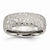 Titanium 8mm Brushed and Polished Textured Wedding Band