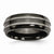 Black Titanium Two-tone 8mm Polished Wedding Band