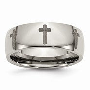 Titanium 8mm Polished Wedding Band