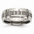 Titanium 8mm Laser Design Polished Wedding Band