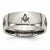 Titanium 8mm Laser Design Polished Wedding Band