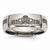 Titanium 8mm Laser Design Polished Wedding Band
