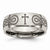 Titanium 8mm Laser Design Polished Wedding Band