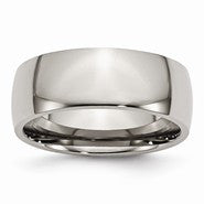 Titanium 8mm Polished Wedding Band