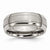 Titanium Grooved 8mm Brushed and Polished Wedding Band
