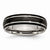 Titanium Grooved 6mm Black IP-plated Polished Wedding Band