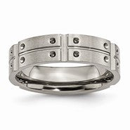 Titanium 6mm Brushed and Polished Wedding Band