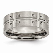 Titanium 8mm Brushed and Polished Wedding Band