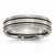 Titanium Enameled Flat 6mm Satin & Polished Wedding Band