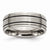 Titanium Enameled Flat 8mm Satin & Polished Wedding Band