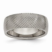 Titanium 8mm Textured Wedding Band