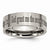 Titanium Flat 8mm Laser Design Brushed Wedding Band