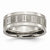 Titanium Roman Numerals 8mm Satin & Polished Flat Wedding Band
