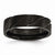 Titanium Swirl Design Black IP-plated 6mm Polished & Brushed Wedding Band