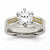 Titanium & 14k Inlay Accent w/CZs Ring