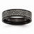 Titanium Black IP-plated Greek Key Laser Etched 6mm Polished & Brushed Wedding Band