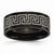 Titanium Black IP-plated Greek Key Laser Etched 8mm Polished & Brushed Wedding Band