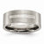 Titanium Flat 8mm Sterling Silver Inlay Brushed Wedding Band