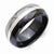 Black Titanium with Sterling Silver Inlay 9mm Polished Wedding Band