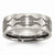Titanium Flat 8mm Laser Design Polished Wedding Band