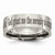Titanium Flat 8mm Laser Design Polished Wedding Band