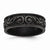 Black Titanium Domed and Etched 8.0mm Polished Wedding Band