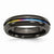 Black Titanium Multi-colored Anodized 6mm Polished Wedding Band
