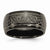 Black Titanium Domed Lasered Pattern 10mm Wedding Band