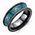 Black Titanium Concave Anodized Green with Pattern Lasered 8mm Wedding Band