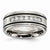 Titanium Polished & Brushed Enameled Diamond 9mm Wedding Band