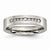 Titanium Polished Diamond 6mm Wedding Band