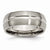 Titanium Grooved 8mm Brushed and Polished Wedding Band