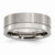 Titanium Grooved 8mm Brushed and Polished Wedding Band