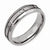 Titanium Square Design 6mm Brushed and Polished Wedding Band