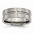 Titanium Grooved 8mm Brushed and Polished Wedding Band