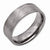 Titanium Grooved Flat 7mm Brushed and Polished Wedding Band