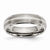 Titanium Ridged Edge with Sterling Silver Inlay 6mm Polished & Brushed Wedding Band