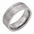 Titanium and Sterling Silver Inlay 8mm Flat Satin Wedding Band