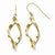 10k Yellow Gold Polished Shepherd Hook Dangle Earrings
