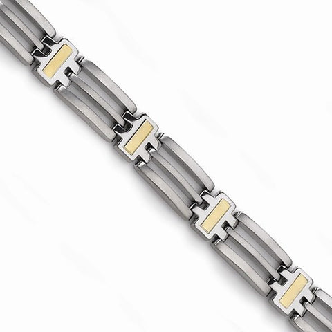 Titanium Yellow Ip-Plated Bracelet