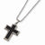 Titanium Black Carbon Fiber Cross Necklace